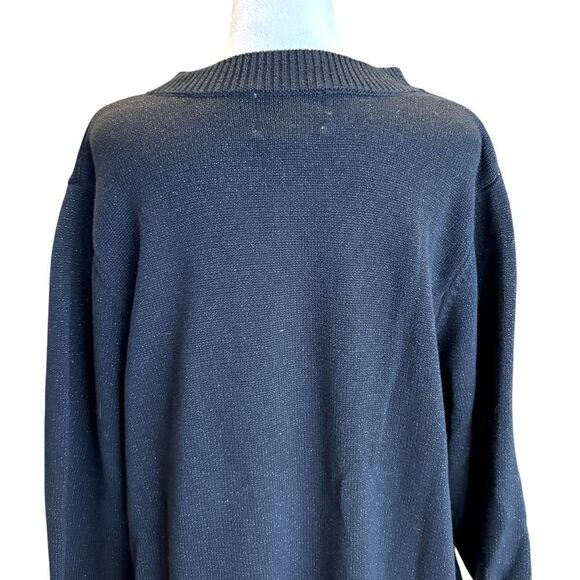 Quacker Factory Cardigan Sweater Rhinestone Buttons Black Sparkle Womens Size 1X - Picture 7 of 10